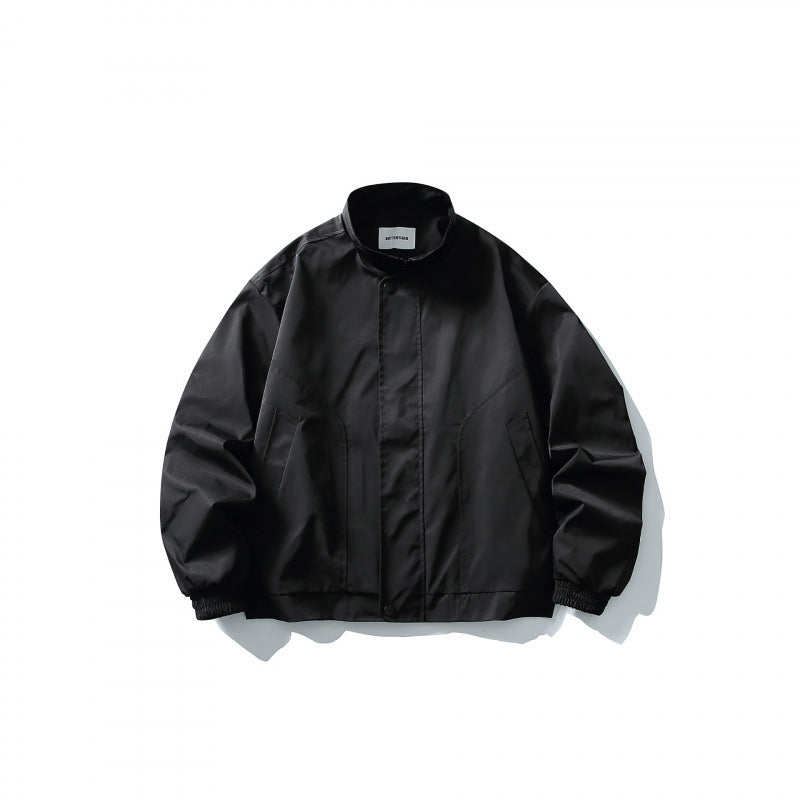 Herren Kurze Winddichte Field‑Bomberjacke mit Stehkragen, verdeckter Verschluss und elastischen Bündchen Shop Nory