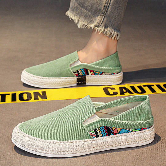 Damen modische und bequeme Slip-On Espadrilles mit farbenfrohen Akzenten