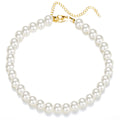 Damen Perlen-Halskette mit zarten goldenen Akzenten Shop Nory