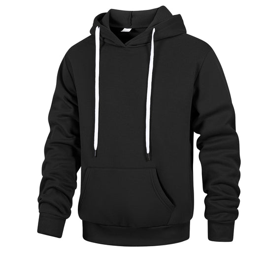 Herren Kapuzenpullover aus French‑Terry mit Kängurutasche & geripptem Saum Shop Nory