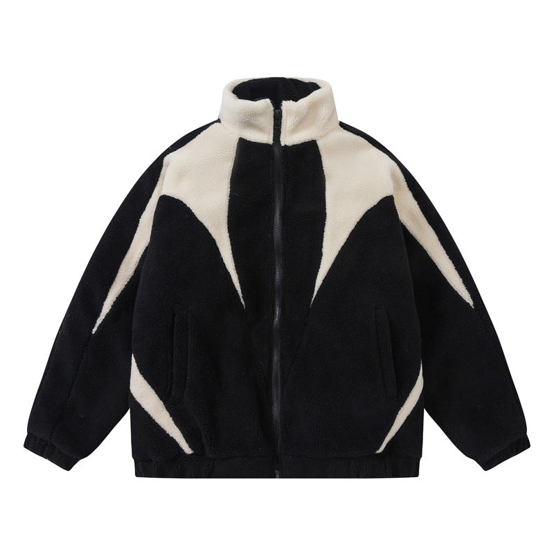 Unisex Oversize Teddy-Fleecejacke mit hohem Stehkragen Shop Nory