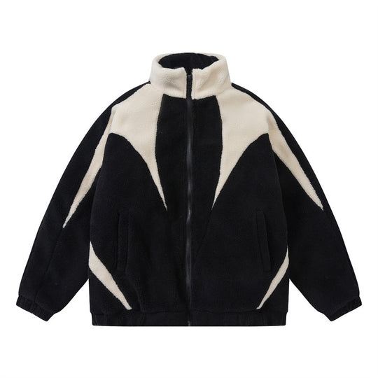 Unisex Oversize Teddy-Fleecejacke mit hohem Stehkragen Shop Nory