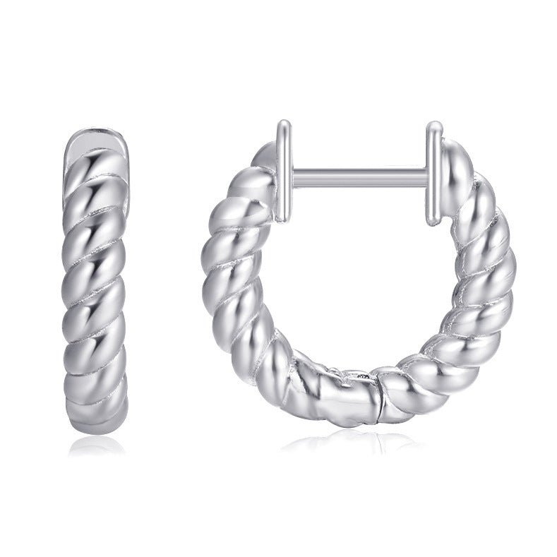 Damen Creolen mit gedrehtem Design Shop Nory