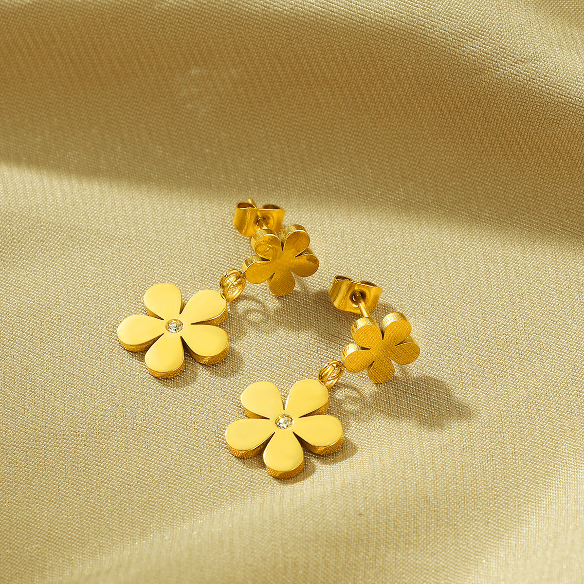 Damen Blumen Anhänger Ohrringe Shop Nory