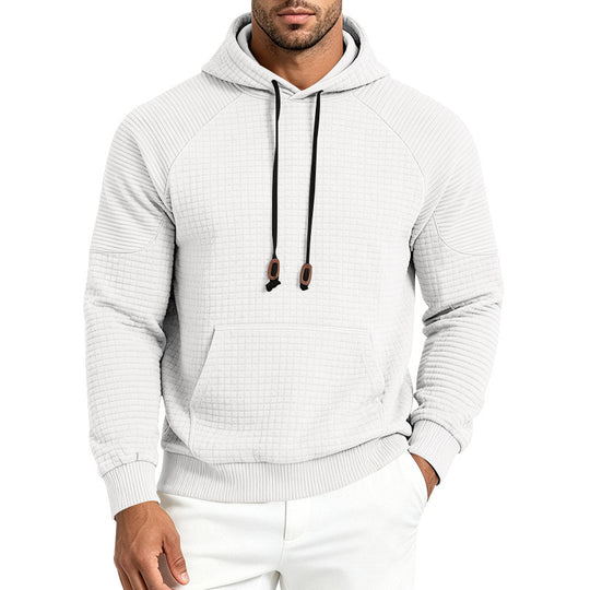 Herren Strukturierter Kapuzenpullover aus Waffeljersey mit Kängurutasche und Raglanärmeln Shop Nory