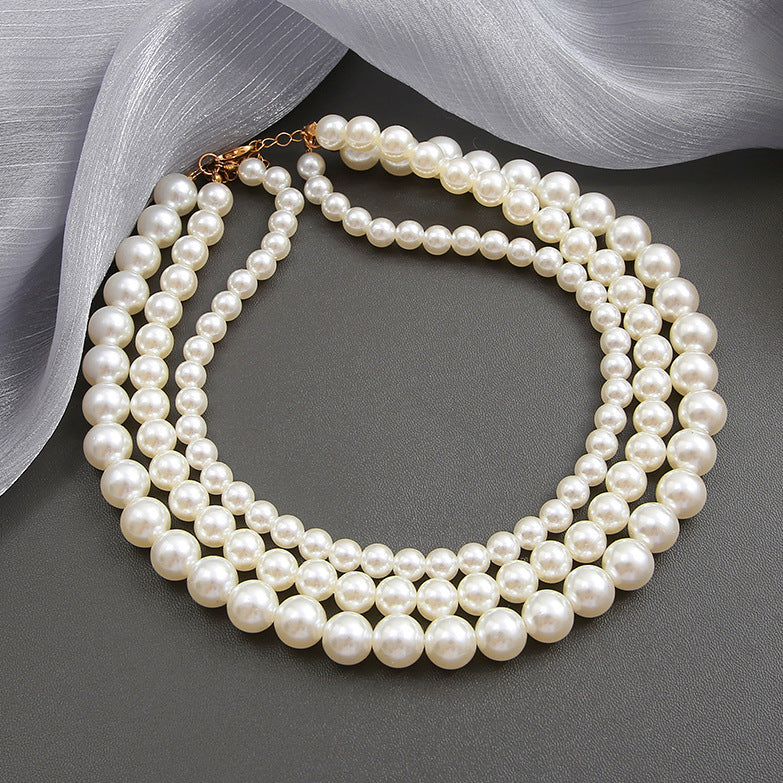 Damen elegante Perlenhalskette mit detailliertem Kettendesign Shop Nory