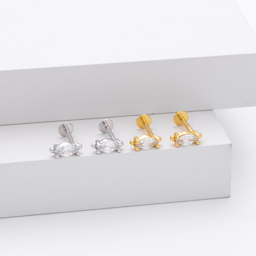Damen Ohrstecker mit luxuriösem 5A Zirkonbesatz aus hochwertigem 925 Sterling Silber Shop Nory
