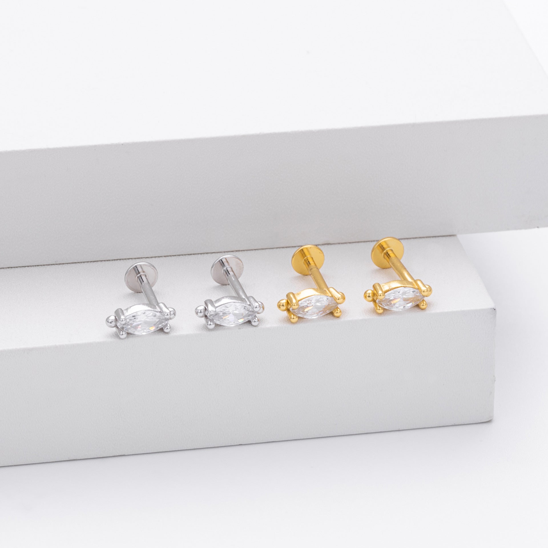 Damen Ohrstecker mit luxuriösem 5A Zirkonbesatz aus hochwertigem 925 Sterling Silber Shop Nory