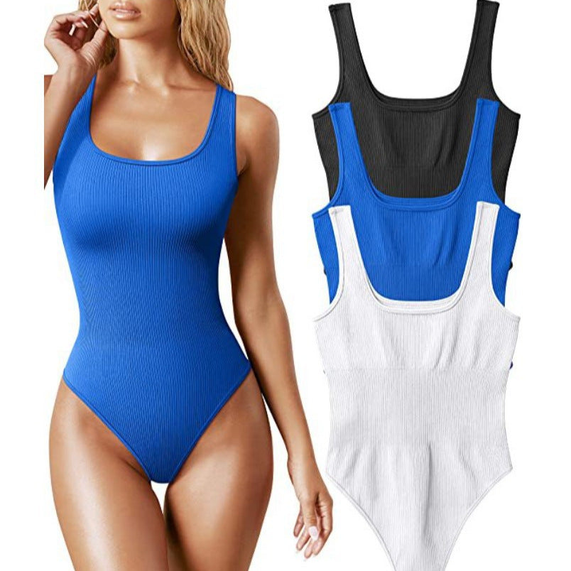 Damen Stylischer Einteiler mit Rippstruktur