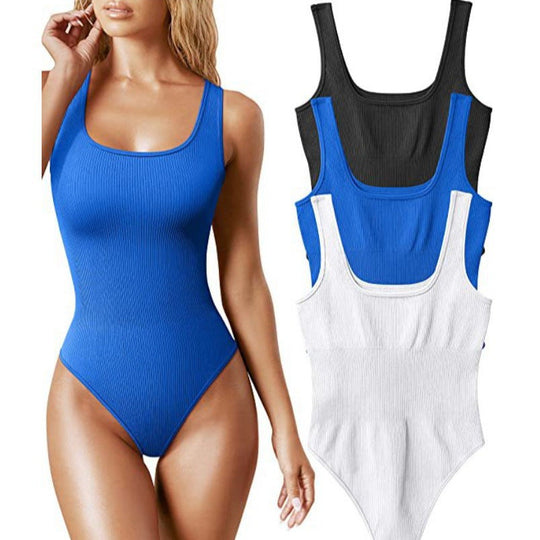 Damen Stylischer Einteiler mit Rippstruktur