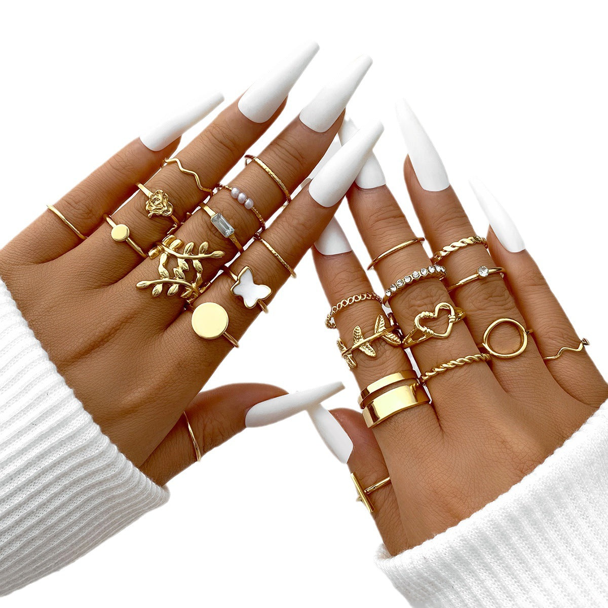 Damen Ring-Set mit elegantem und kreativem Design Shop Nory