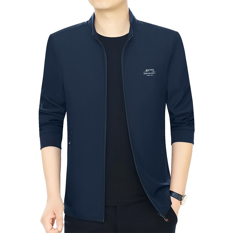 Herren Feldjacke mit Kontrast-Einsätzen und Brust-Reißverschlusstasche Shop Nory