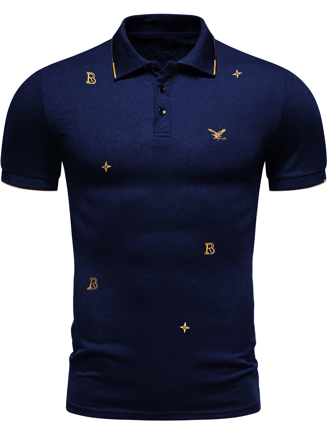 Herren Polohemd mit modischem Stickdesign und hochwertigem Stoff