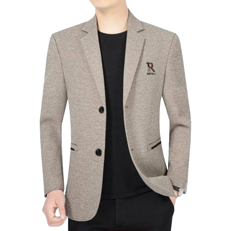 Herren Slim-Fit Sakko mit dezentem Logo und StrukturgewShop Norye Shop Nory