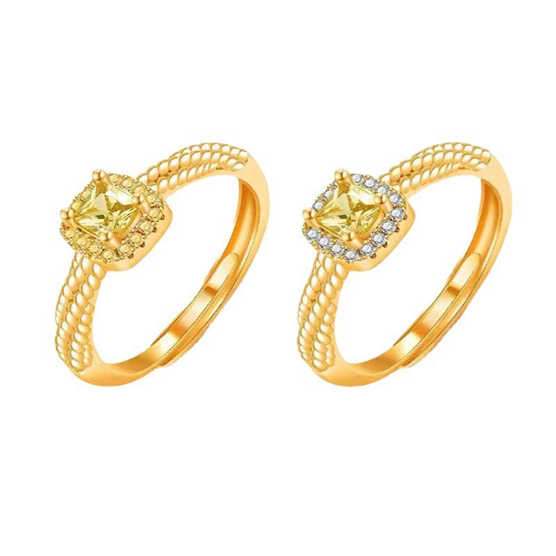 Damen Ring mit kunstvollem geflochtenem Design und strahlendem Stein Shop Nory
