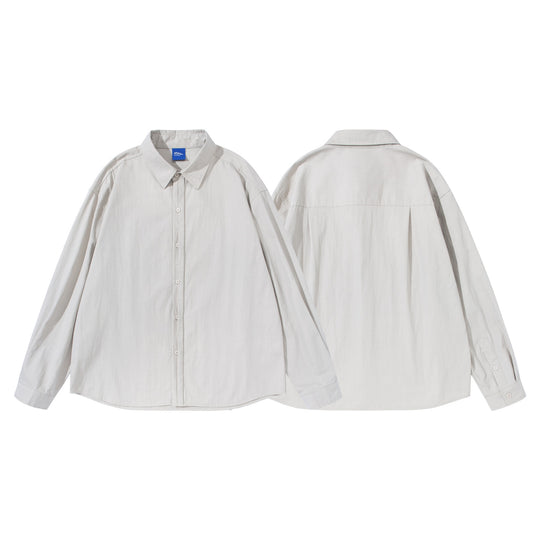 Unisex Boxy-Baumwollmix Hemd im Oversize-Schnitt mit Kentkragen Shop Nory