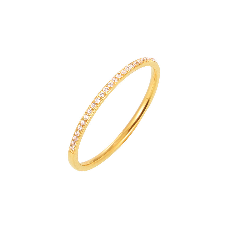Damen zarter Zirkonring aus Edelstahl Shop Nory