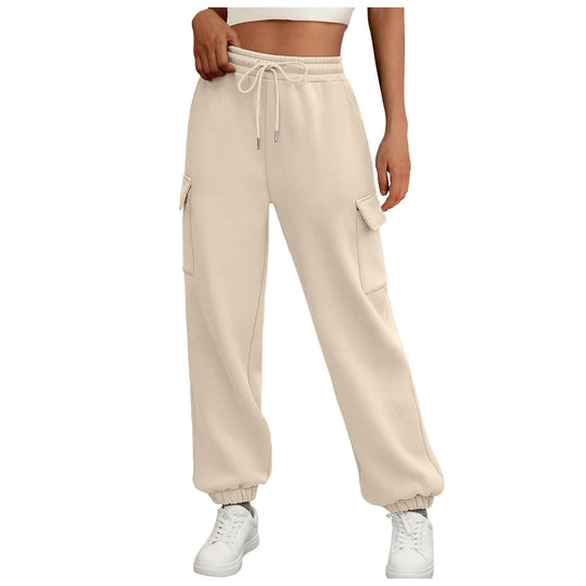 Damen nan Cargo-Jogger mit hohem Komfortbund Kordelzug und aufgesetzten Klappentaschen Shop Nory