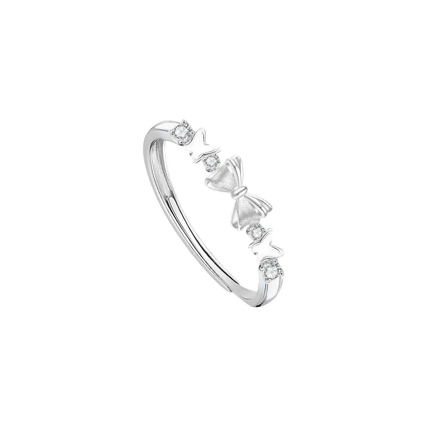 Damen eleganter Ring mit feiner Textur und funkelndem Kristall Shop Nory