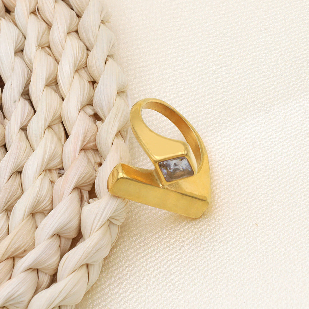 Damen Offener Ring mit elegantem, geometrischem Design Shop Nory
