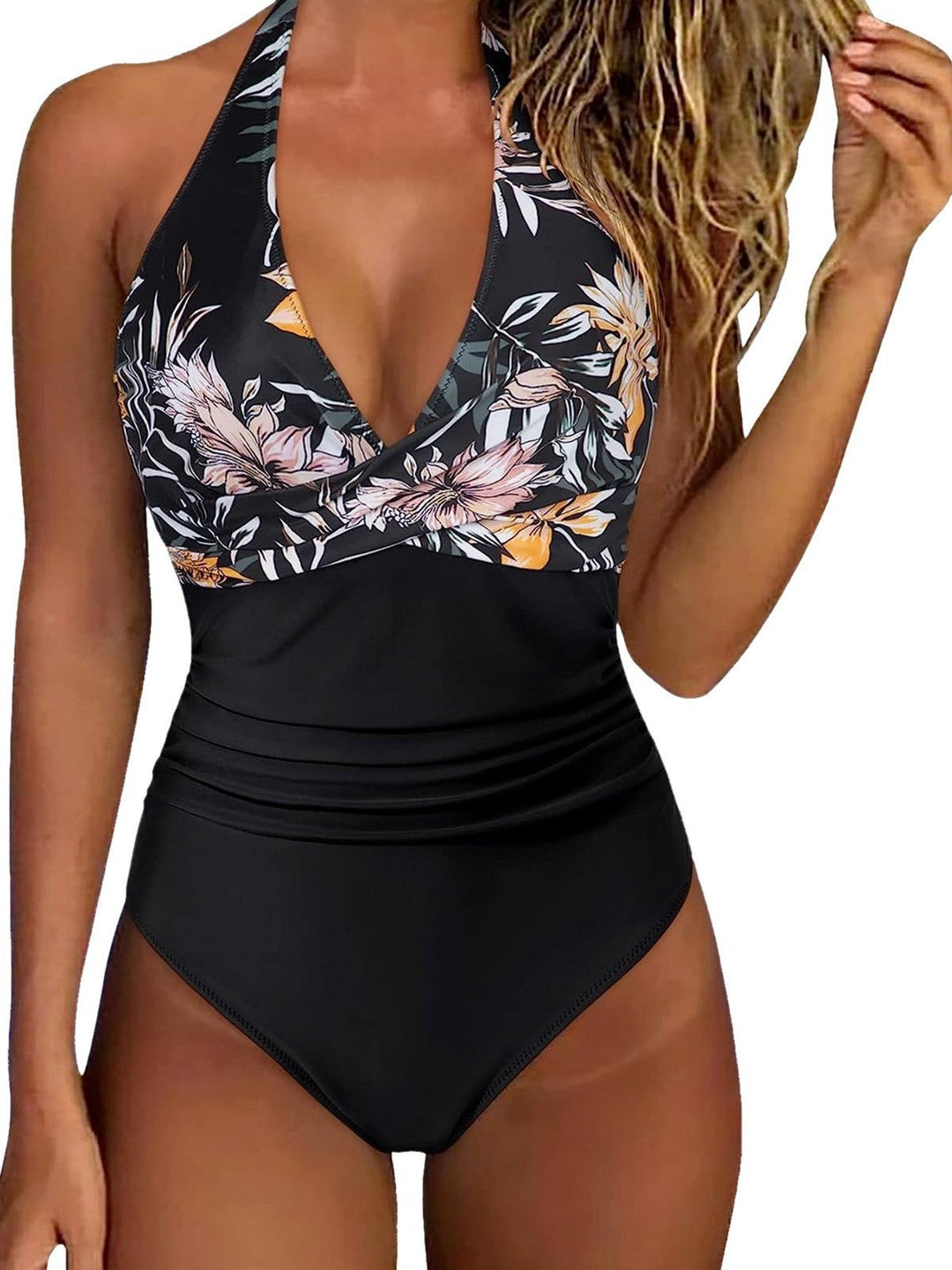 Damen Floral Design Badeanzug
