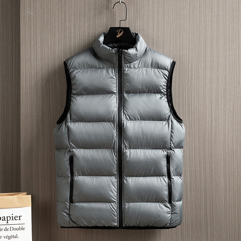 Herren Ärmellose Ultraleichte Stepp-Isolationsweste mit Hochkragen und seitlichen Reißverschlusstaschen Shop Nory