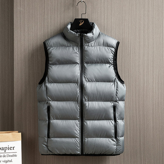 Herren Ärmellose Ultraleichte Stepp-Isolationsweste mit Hochkragen und seitlichen Reißverschlusstaschen Shop Nory