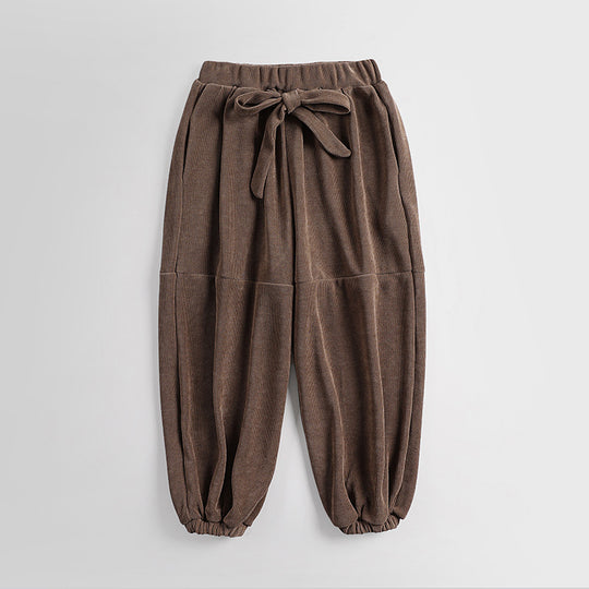 Damen Ripp-Joggerhose mit Tunnelzug hohem Bund und elastischen Bündchen Shop Nory