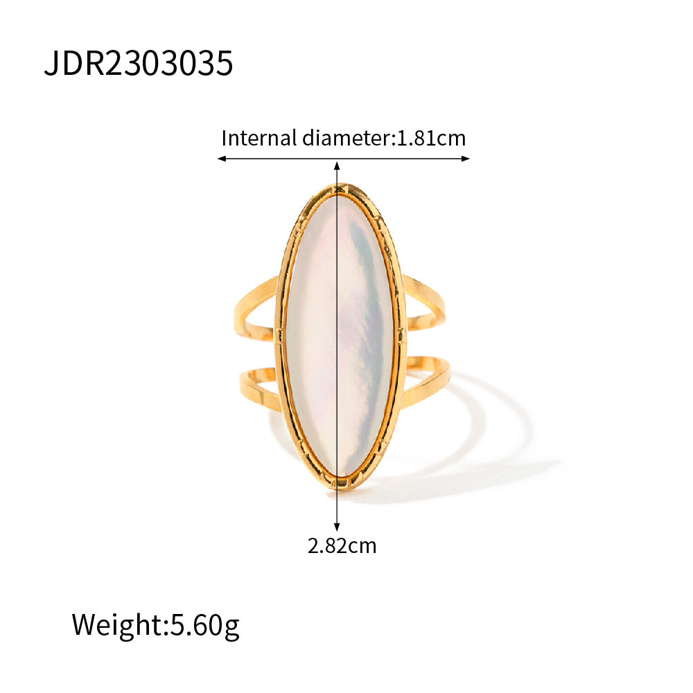 Damen Offener Ring mit floralem Design und hochwertiger Edelstahlverarbeitung Shop Nory