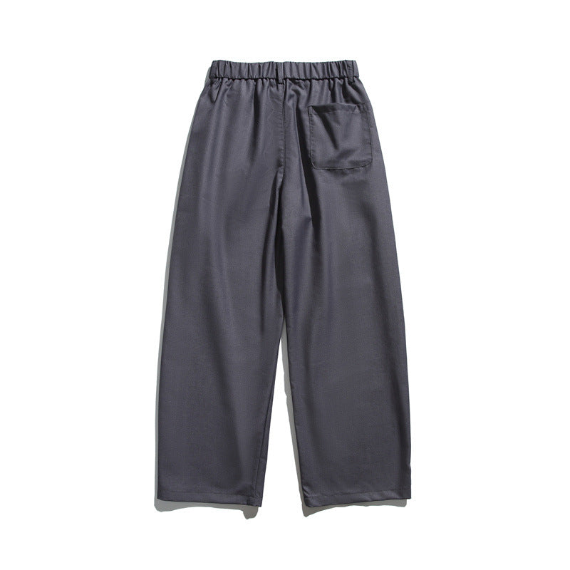 Herren Locker geschnittene Bundfalten-Cropped-Hose mit elastischem Bund und Bügelfalte Shop Nory