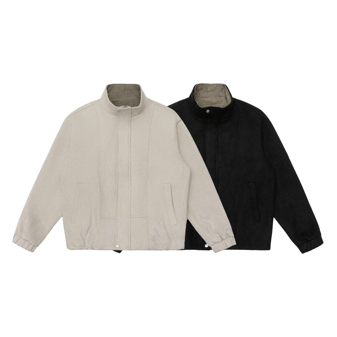 Herren Kurzjacke im Boxy‑Schnitt mit hohem Stehkragen und verdeckter Reißverschlussleiste Shop Nory