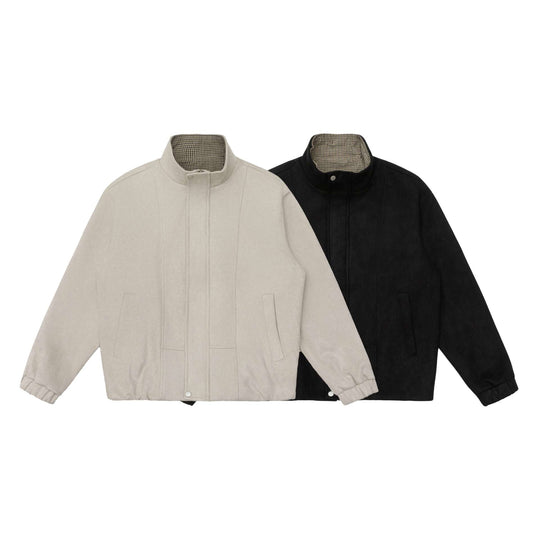 Herren Kurzjacke im Boxy‑Schnitt mit hohem Stehkragen und verdeckter Reißverschlussleiste Shop Nory