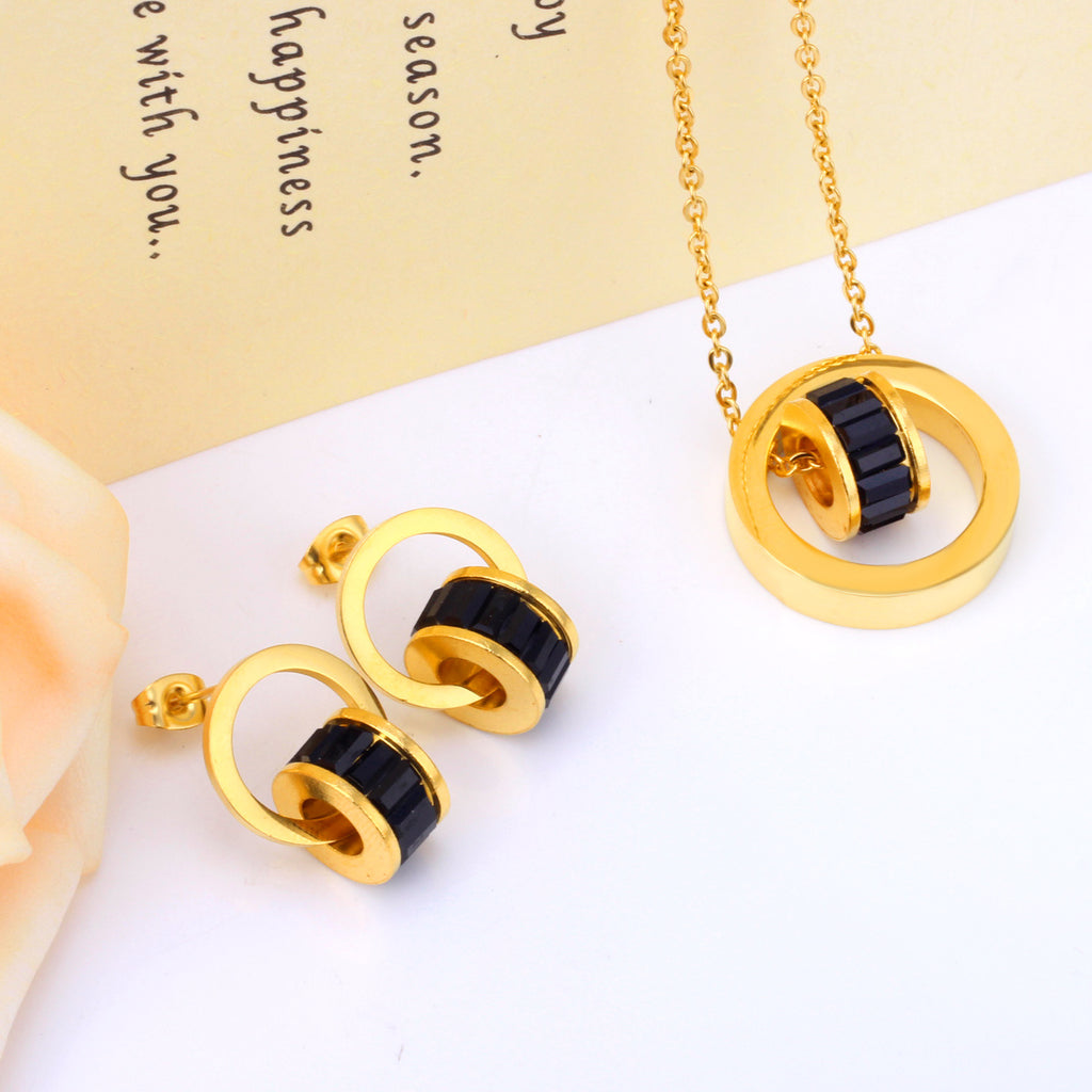 Damen Schmuckset mit eleganten Zirkonia-Elementen und modernem Design Shop Nory