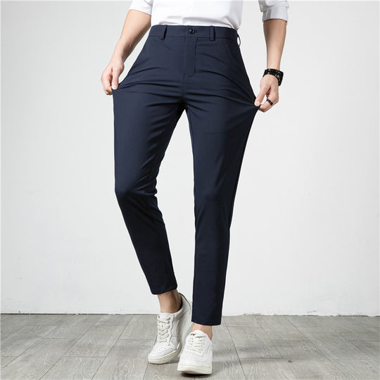 Herren Slim-Fit Stretch-Anzughose mit schmaler Knöchellänge Shop Nory