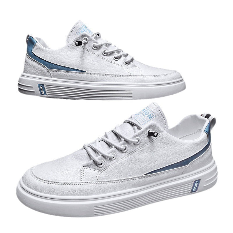 Herren Urbaner Casual-Ledersneaker mit dicker geriffelter Plateausohle und gepolsterter Zunge Shopy Nory