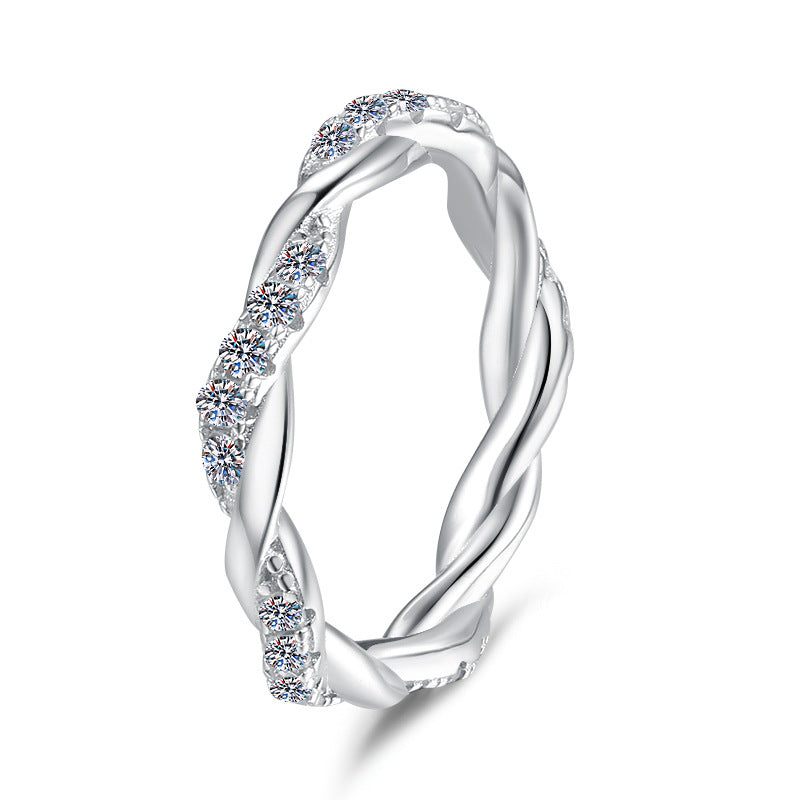 Damen zierlicher Wickelring mit funkelnden Zirkonia Shop Nory