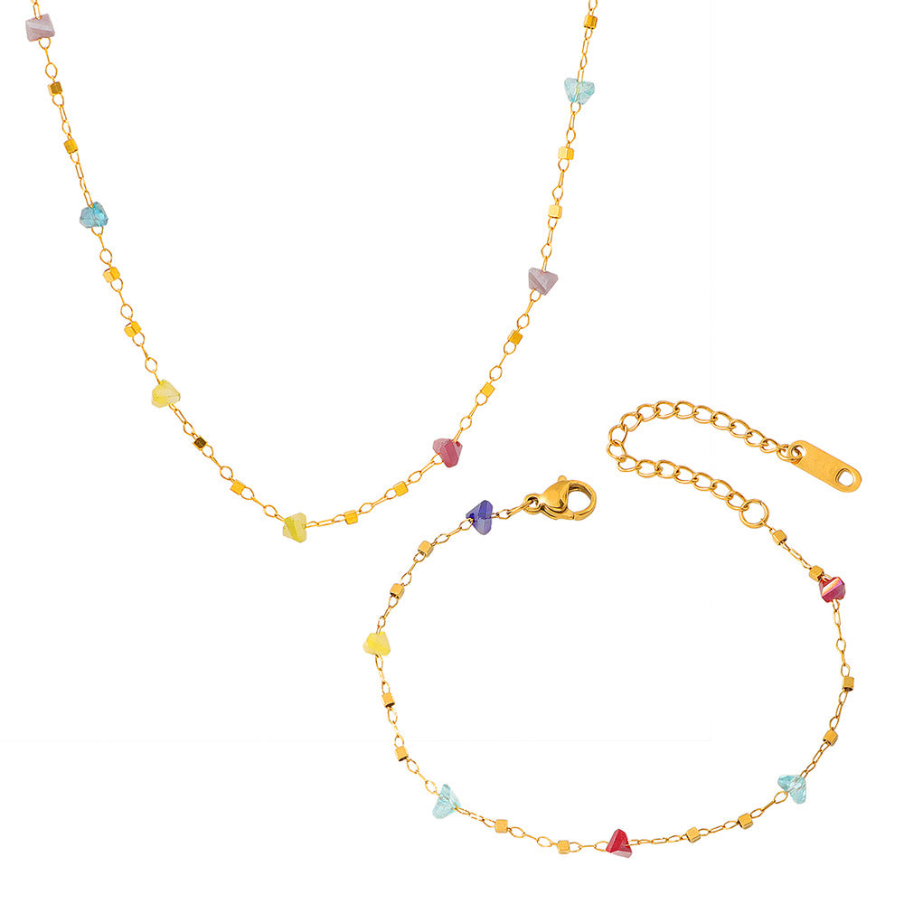 Damen Bunt Geometrisch Charm Fußkette Shop Nory