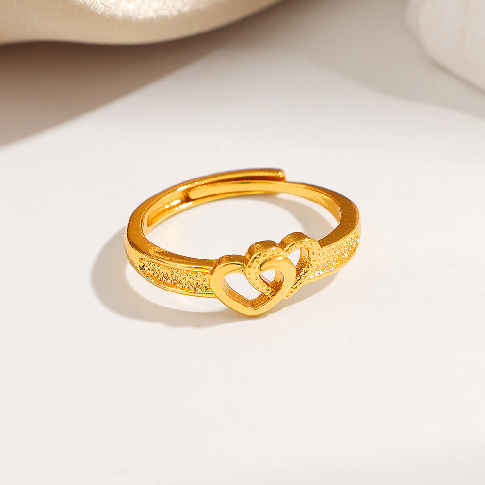 Damen Ring mit ineinandergreifendem Herzdesign Shop Nory