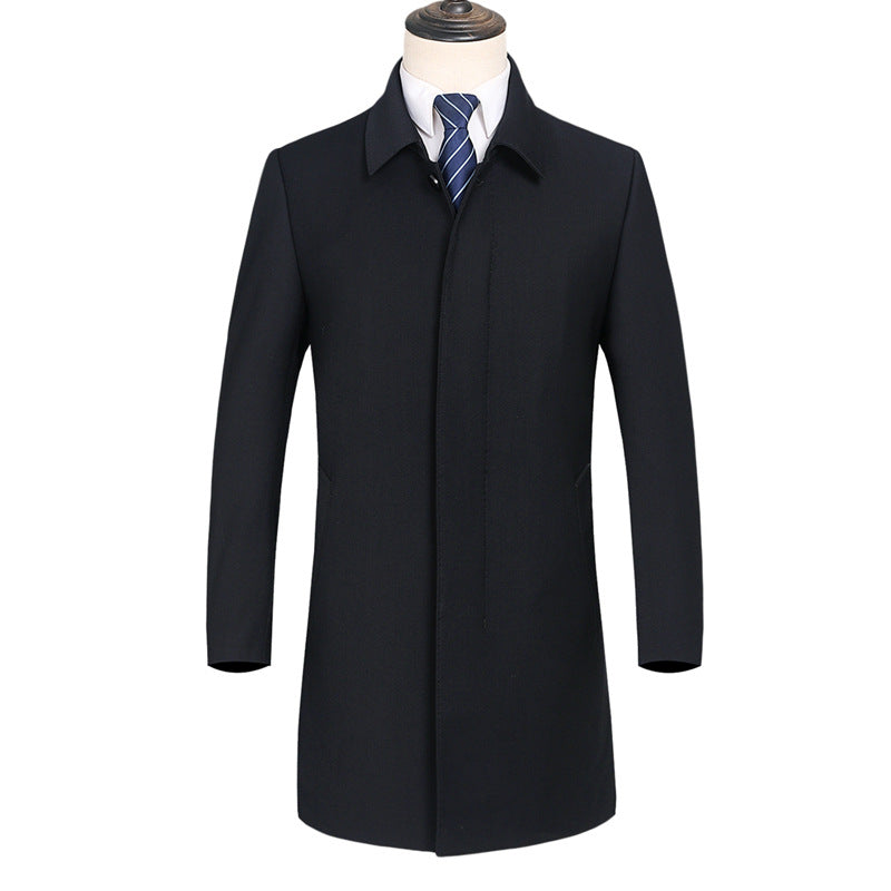 Herren Moderner Business-Mantel mit leichtem Thermofutter und geradem Schnitt Shop Nory