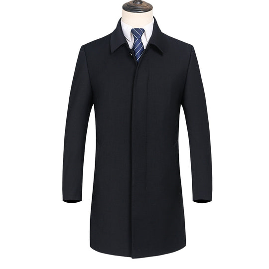 Herren Moderner Business-Mantel mit leichtem Thermofutter und geradem Schnitt Shop Nory
