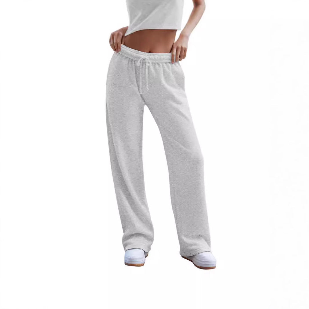 Damen nan weite Komfort-Loungehose mit hochgeschnittener Taille, elastischem Bund und Kordelzug Shop Nory