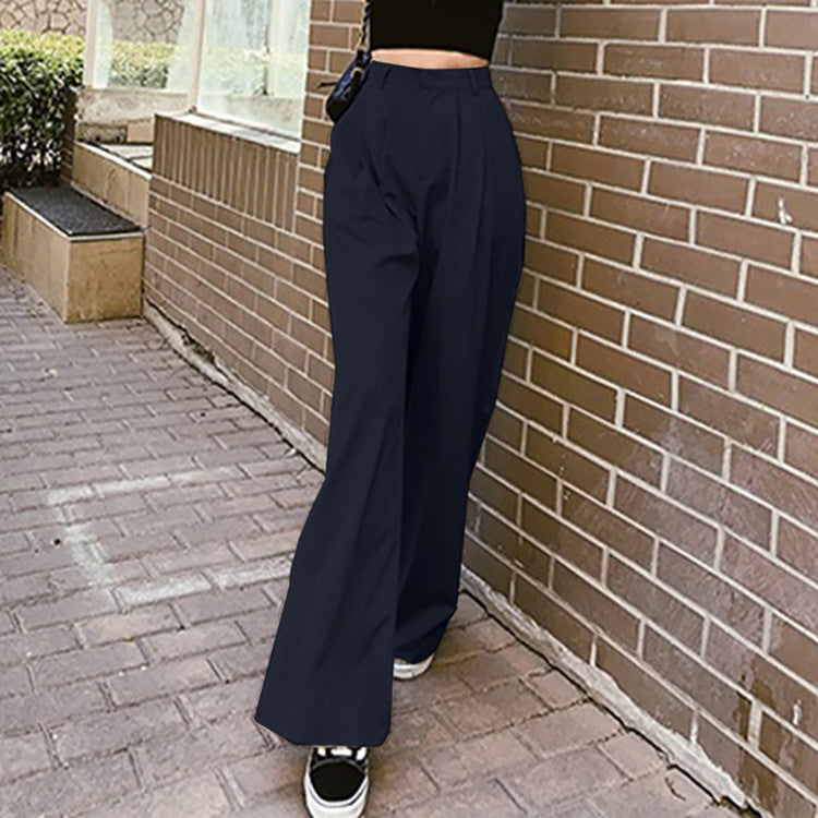 Damen Hochtaillierte, weite Hosen