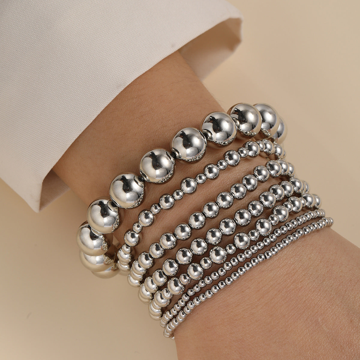 Damen-Armband-Set mit eleganten, filigranen Kugeln Shop Nory