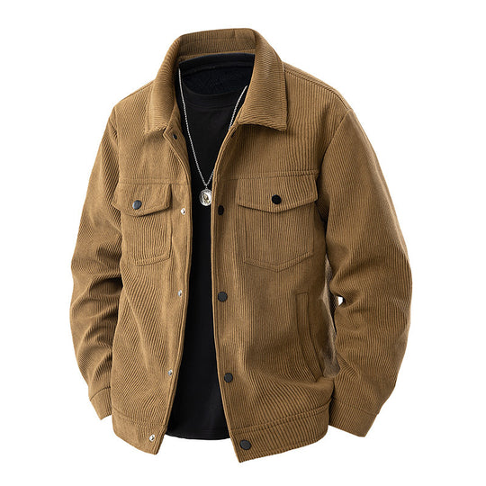Herren Modische Cordjacke mit Taschen Shop Nory