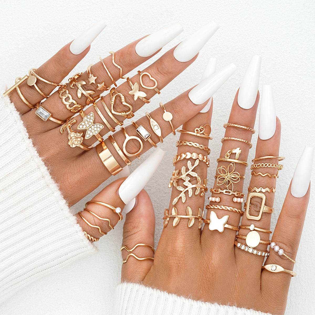 Damen Ring-Set mit einzigartigen Designs und filigranen Details Shop Nory 1781548234