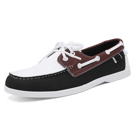 Herren maritim inspirierte Lederslipper mit sportlichem Design