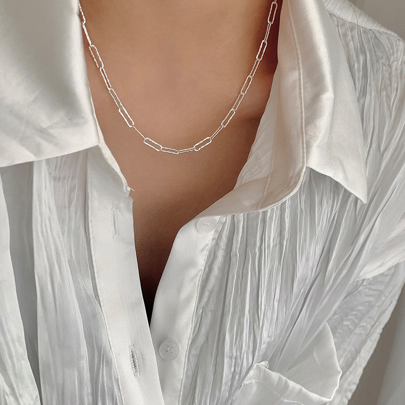 Damen Minimalistische Glieder-Halskette aus hochwertigem Edelstahl Shop Nory