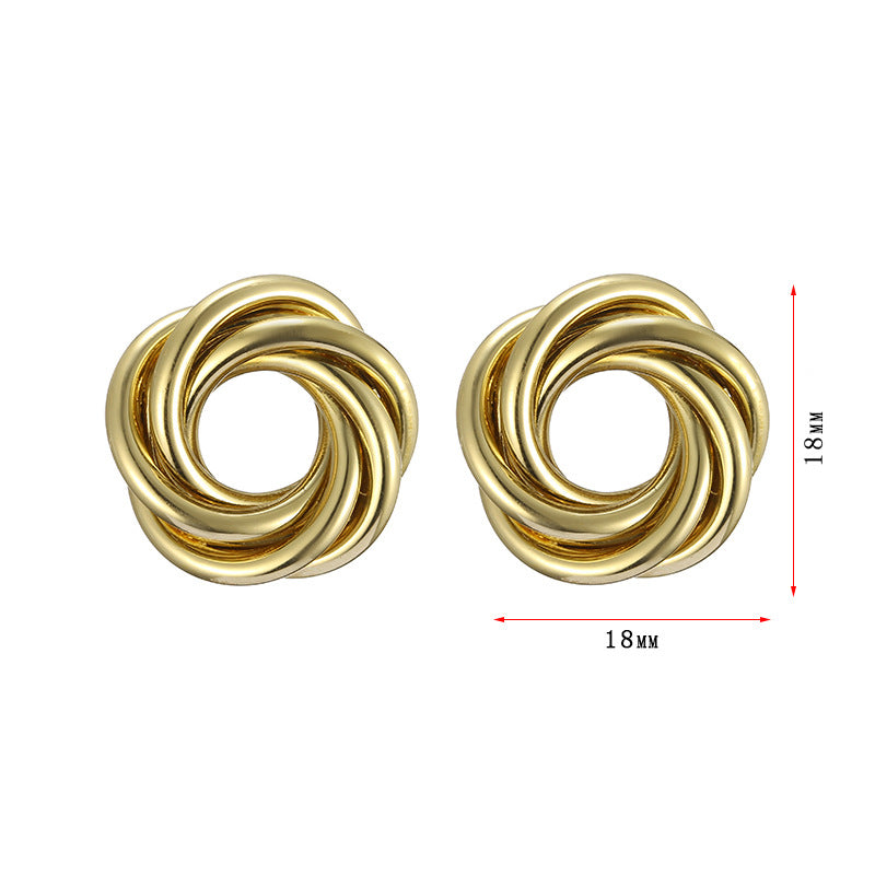 Damen Ohrstecker im eleganten spiralförmigen Design Shop Nory