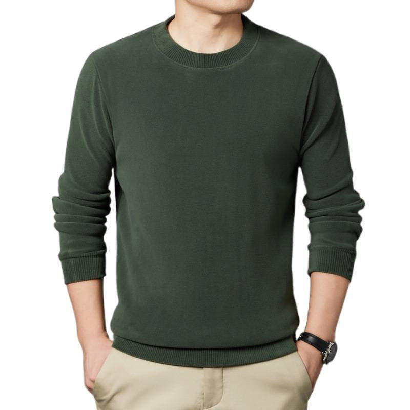 Herren Feiner Rundhals-Pullover aus Baumwollmix mit gerippten Bündchen und schlanker Passform Shop Nory
