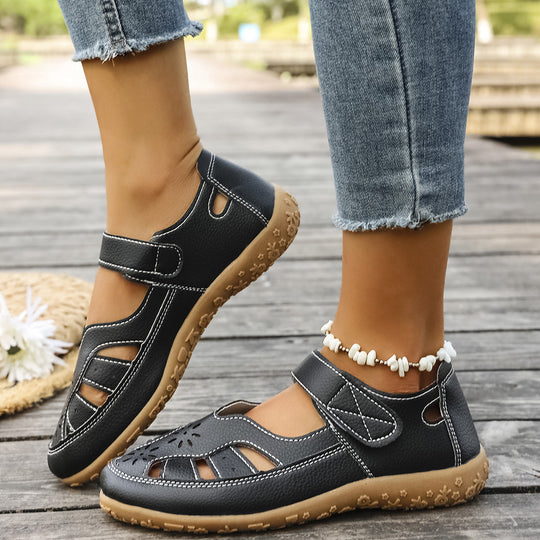 Damen Komfortable und atmungsaktive Sandaletten mit verstellbarem Klettverschluss